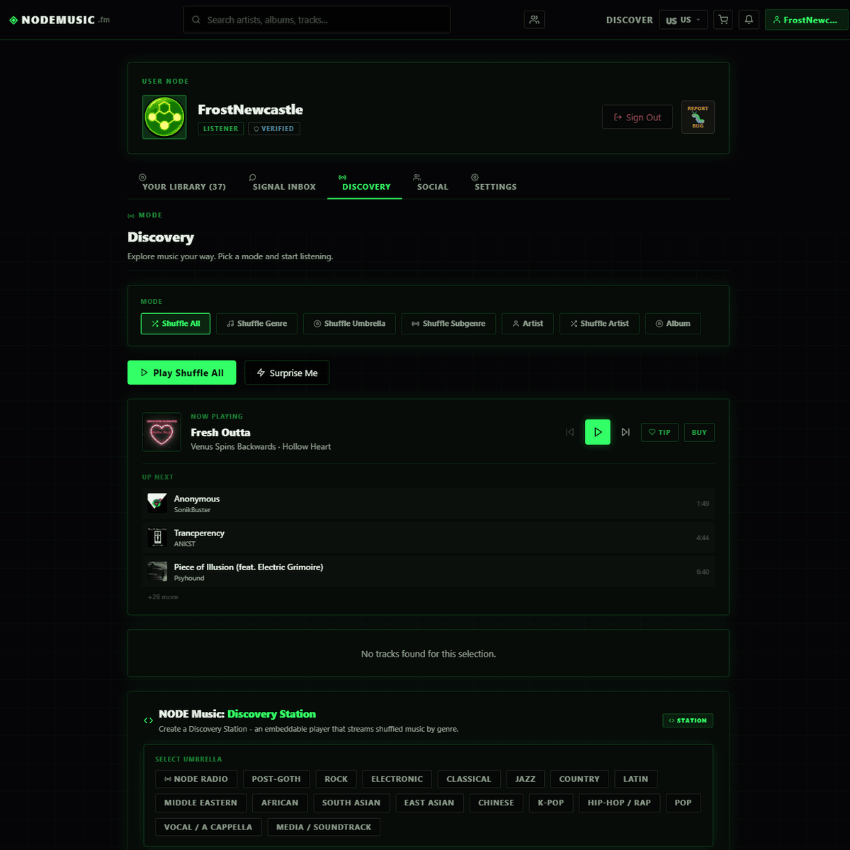 Sign-in page after registration
